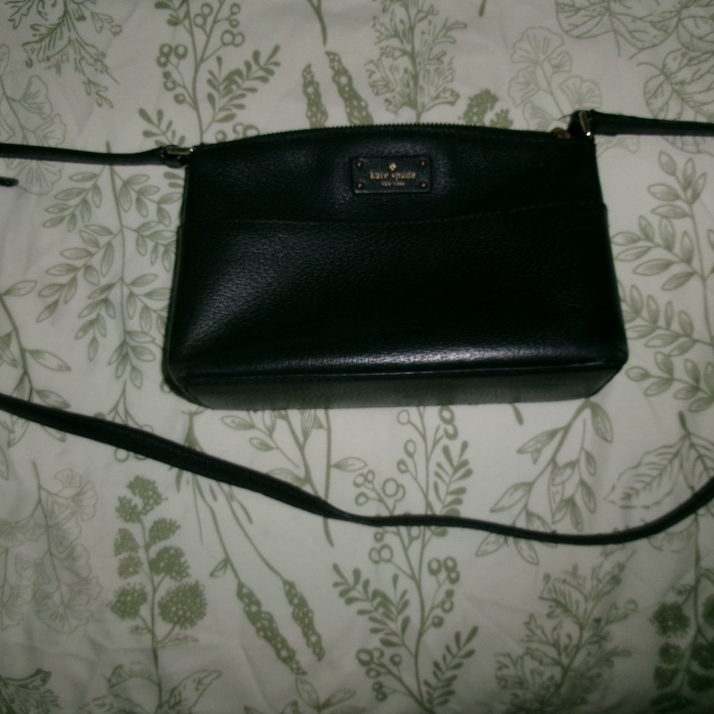 kate spade Black Pebbled Leather Crossbody Bag